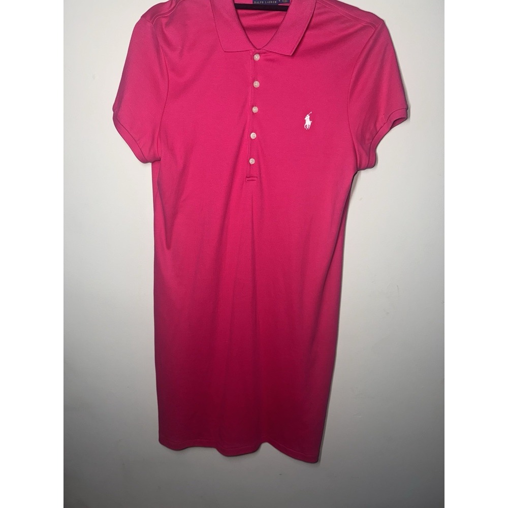 POLO RALPH LAUREN Women Short Sleeve Dress Pink Size L, 39L 16W